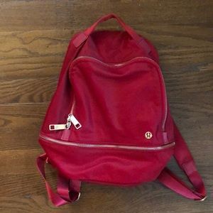 Lululemon red city adventurer mini backpack